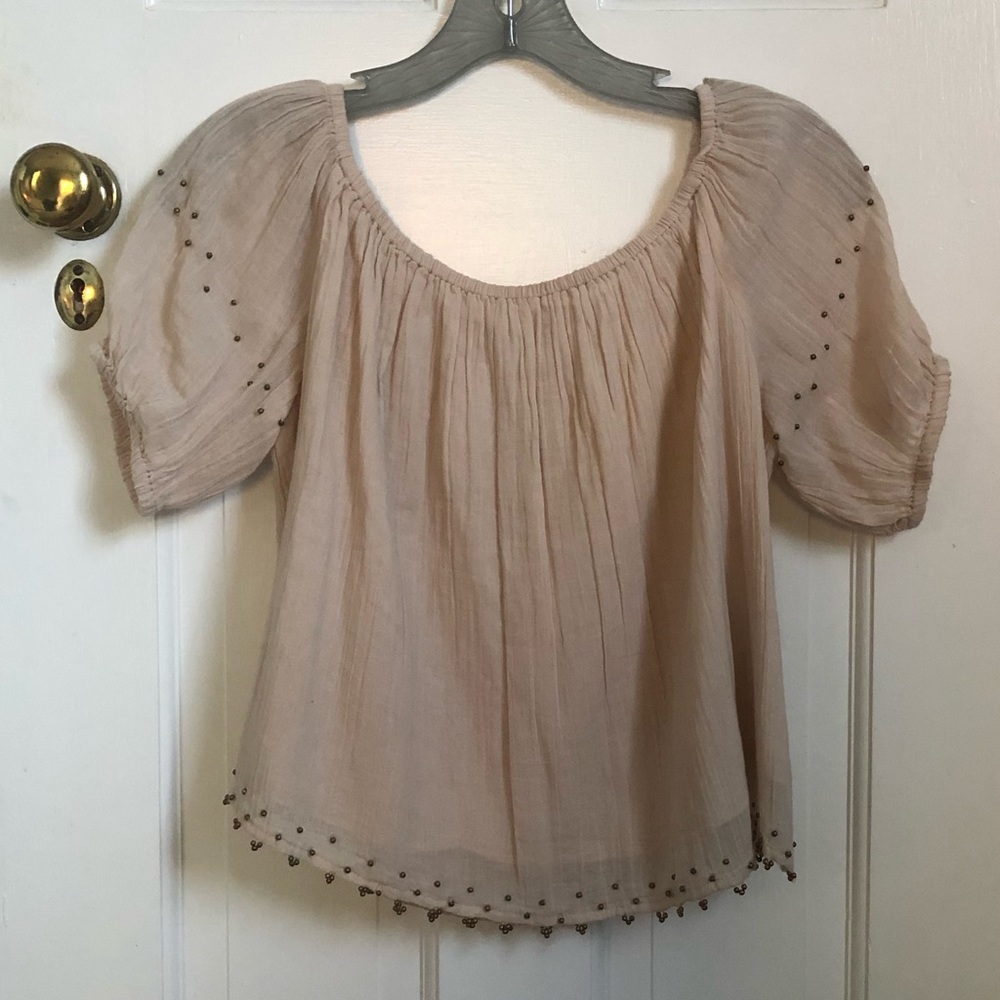 Love Shack Fancy off the shoulder top